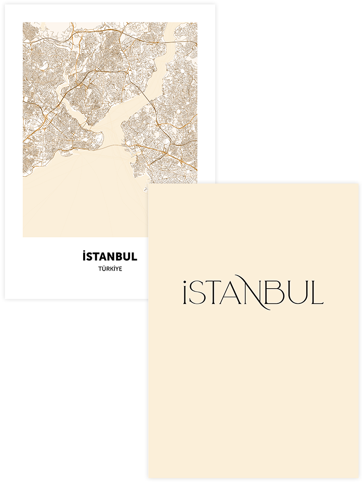 Istanbul with Style - Poster Seti Duo Sanatsal Poster