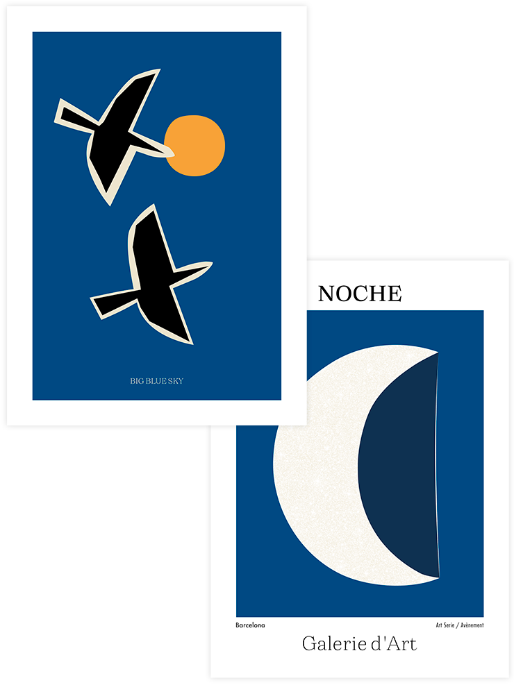 Big Blue Sky - Poster Seti Duo Ürün ana görseli