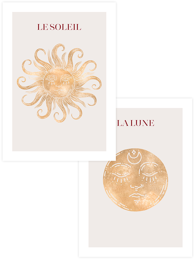 Güneş & Ay - Poster Seti Duo Ürün ana görseli