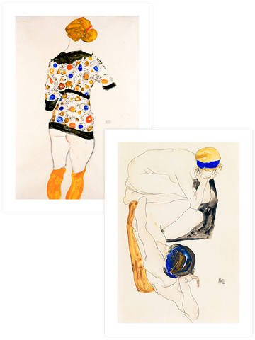 Egon Schiele Art  - Poster Seti Duo