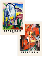 Franz Marc Foxes & Horse - Poster Seti Duo