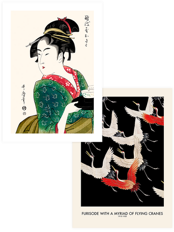 Geisha & Birds - Poster Seti Duo