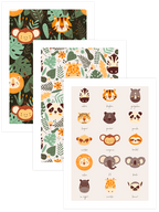 Ormandaki Sevimli Hayvanlar - Poster Seti Trio