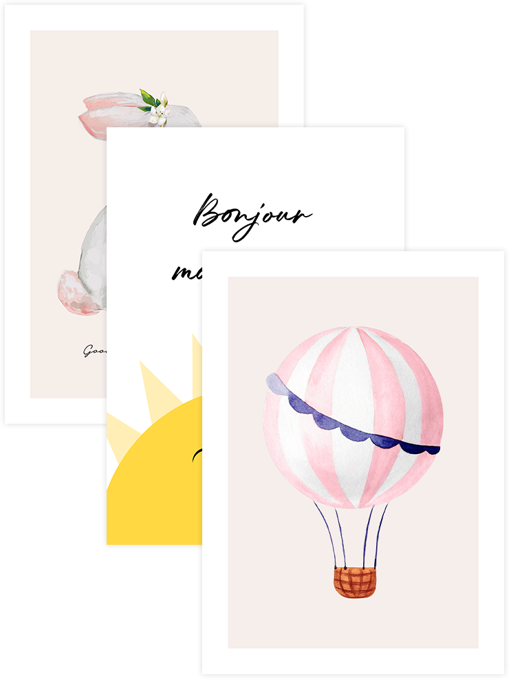 Good Morning Bonjour - Poster Seti Trio