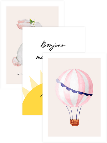 Good Morning Bonjour - Poster Seti Trio