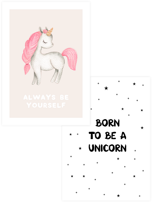 Pink Unicorn - Poster Seti Duo