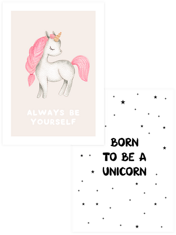 Pink Unicorn - Poster Seti Duo
