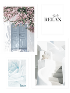 White & Blue Poster Seti