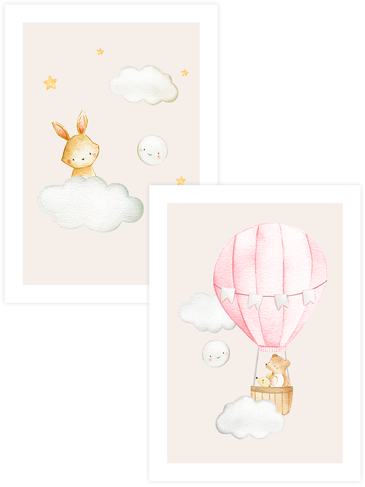 Bulutlara Seyahat - Poster Seti Duo