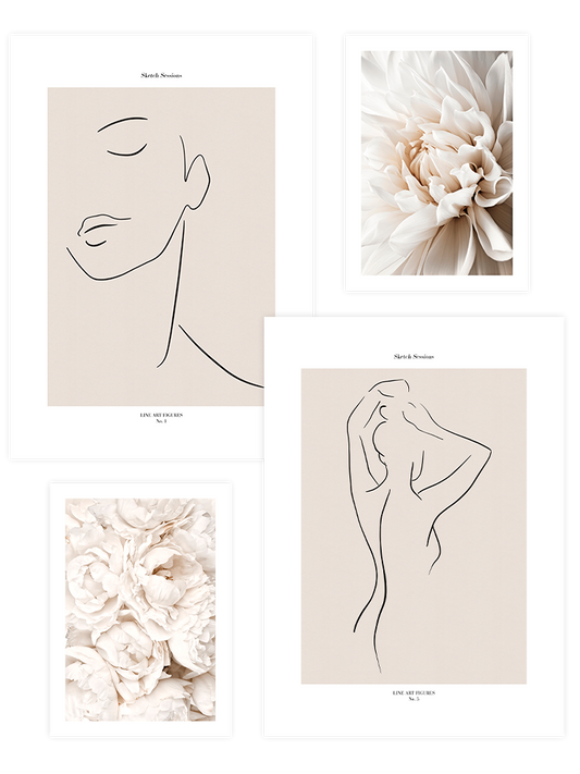 Charme Beige Poster Seti