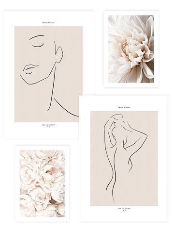 Charme Beige Poster Seti