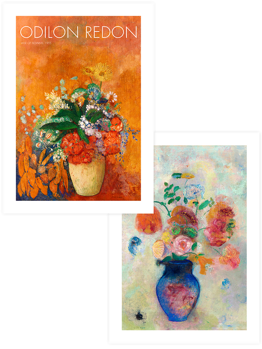 Odilon Redon Vase Of Flowers - Poster Seti Duo