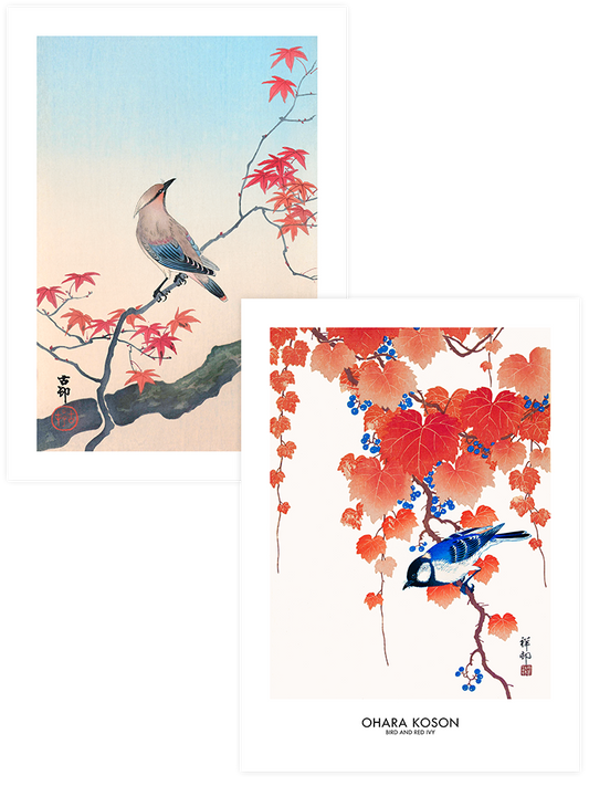 Ohara Koson Birds - Poster Seti Duo