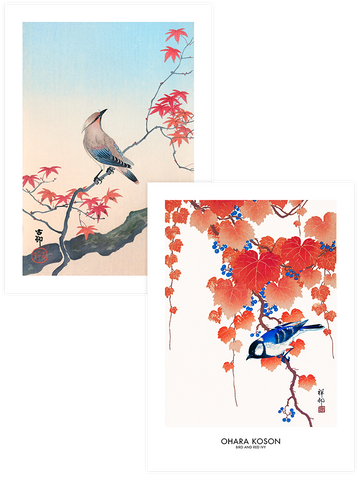 Ohara Koson Birds - Poster Seti Duo