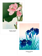 Ohara Koson Iris & Lotus - Poster Seti Duo