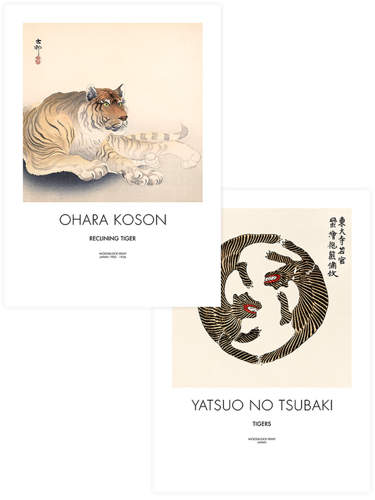 Ohara Koson Tigers - Poster Seti Duo