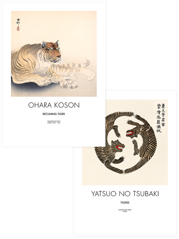 Ohara Koson Tigers - Poster Seti Duo