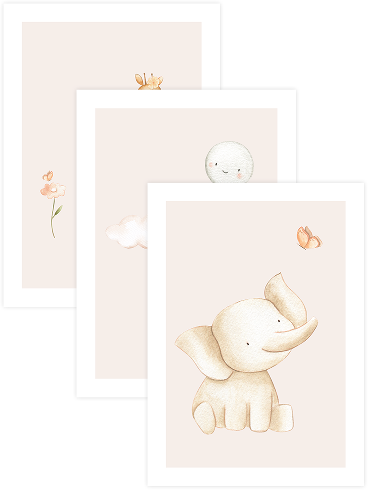 Sevimli Dostlar - Poster Seti Trio Ürün ana görseli