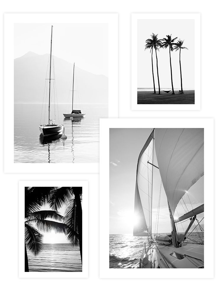 Black & White Elegance Poster Seti Fotoğraflar Poster