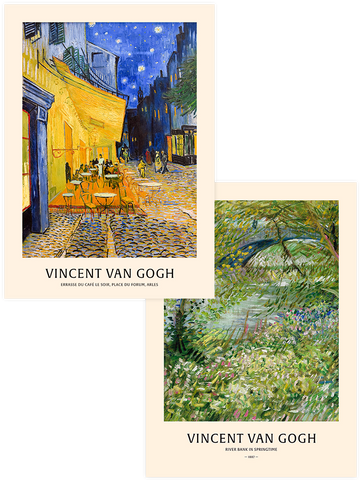 Van Gogh Gece Kahvesi - Poster Seti Duo