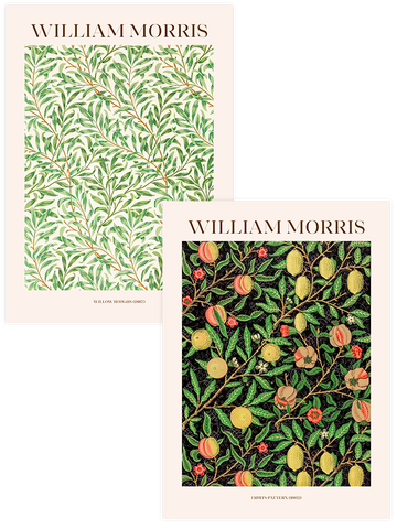 William Morris Fruits & Willow - Poster Seti Duo