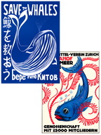 Vintage Save The Whales - Poster Seti Duo