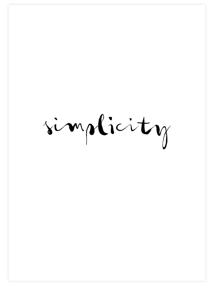 Simplicity - Art Print  Poster