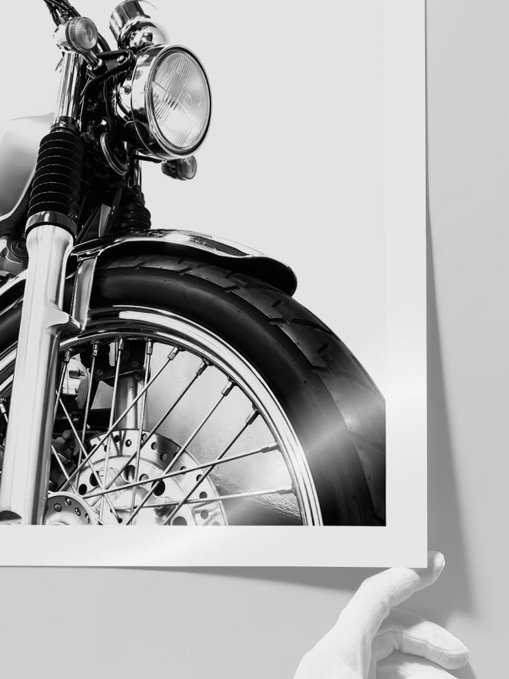 Vintage Motosiklet - Art Print  Poster