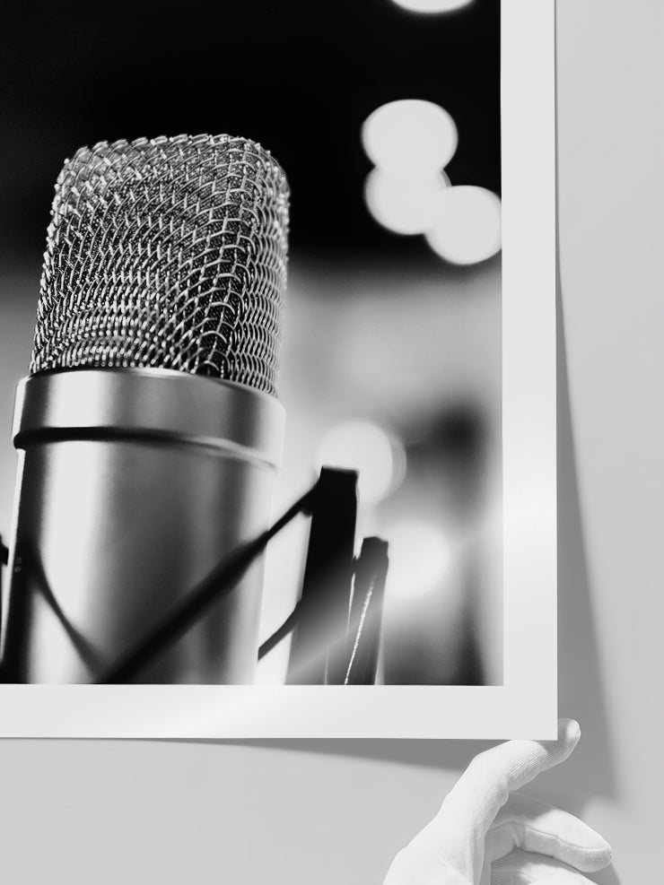 Vintage Mikrofon - Art Print