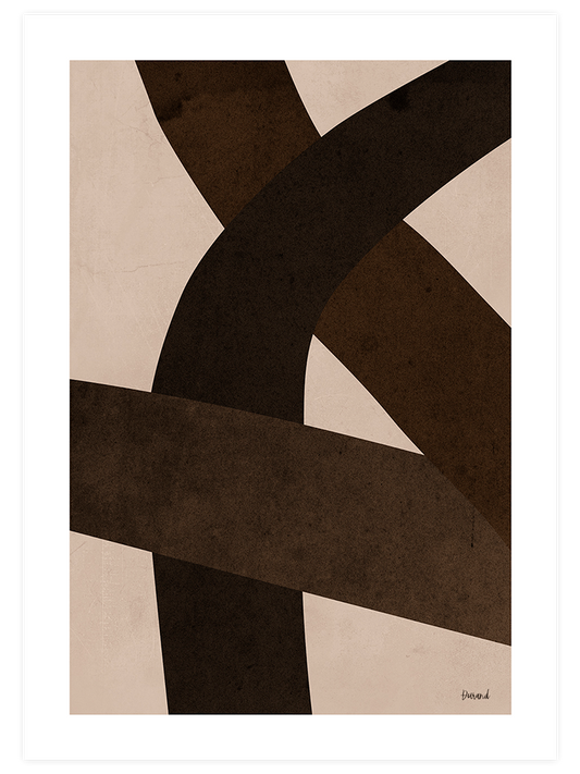 Brown Shapes N2 - Art Print