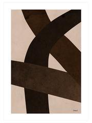 Brown Shapes N2 - Fine Art Poster