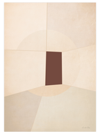 Soyut Kahverengi - Art Print