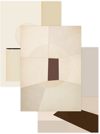 Beige & Brown - Poster Seti Trio