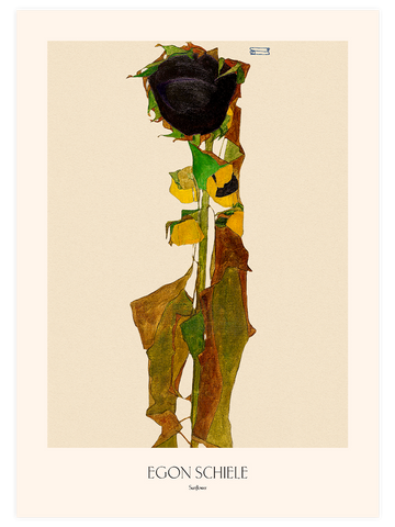 Egon Schiele Sunflower - Art Print