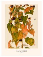 Egon Schiele Sunflowers - Art Print