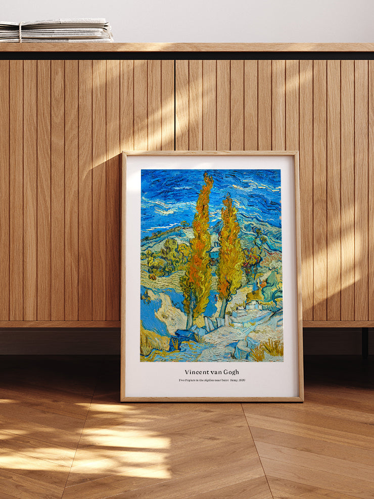 Van Gogh Two Poplars In The Alpilles - Art Print Ürün ikincil görseli