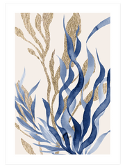 Blue Leaves N2 Poster - Giclée Baskı