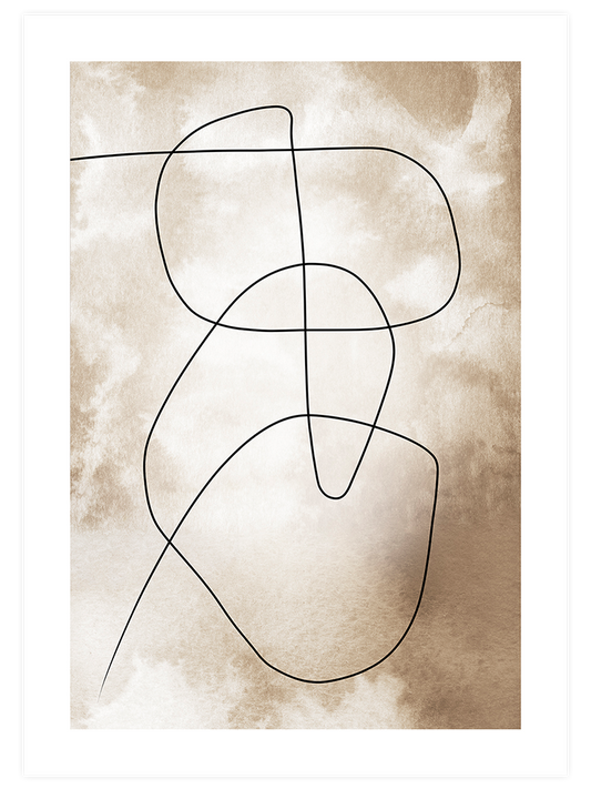 Abstract Lines N1 Poster - Giclée Baskı