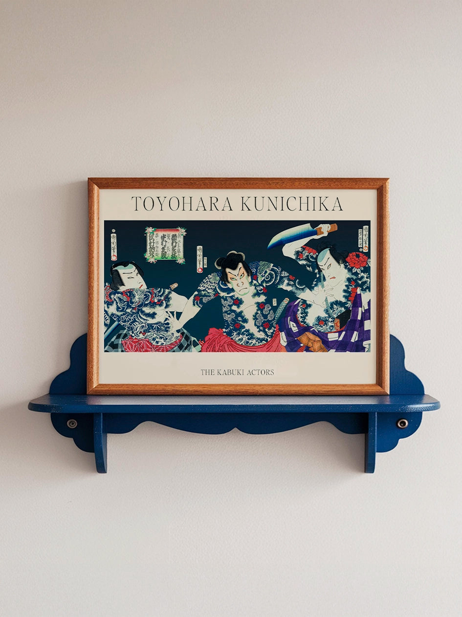 Toyohara Kunichika, The Kabuki Actors - Art Print  Poster