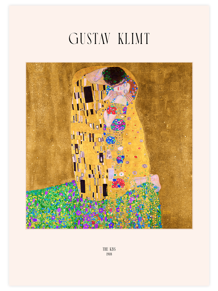 Gustav Klimt The Kiss - Art Print