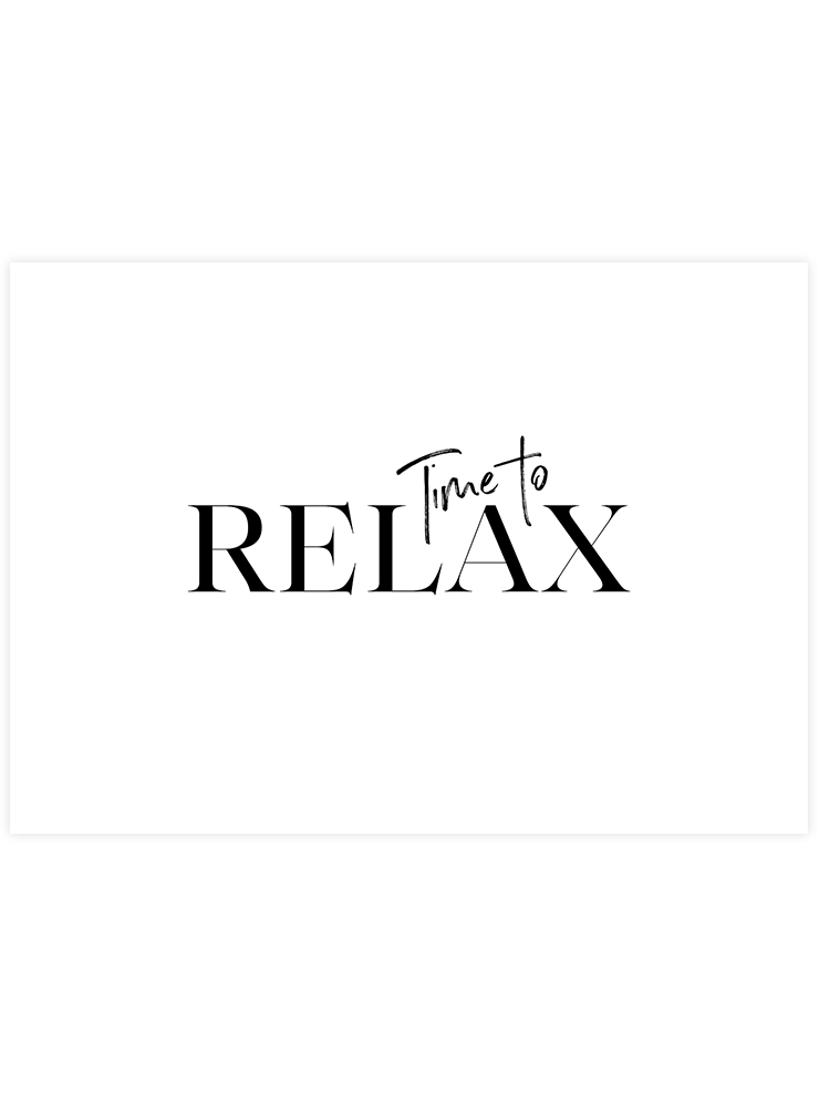 Time To Relax Text - Art Print Ürün ana görseli