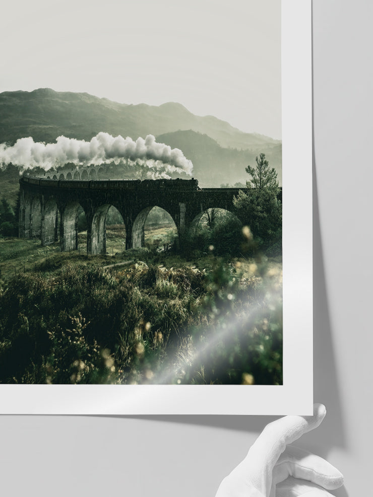 Buharlı Lokomotif - Art Print  Poster