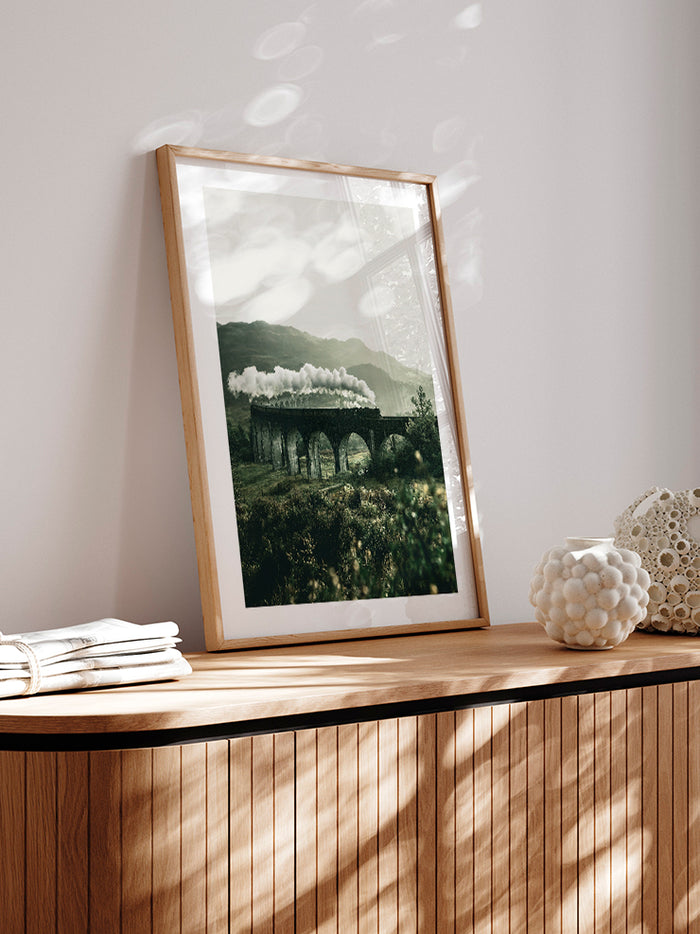 Buharlı Lokomotif - Art Print  Poster