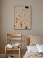 Egon Schiele Two Female Nudes, Standing - Art Print