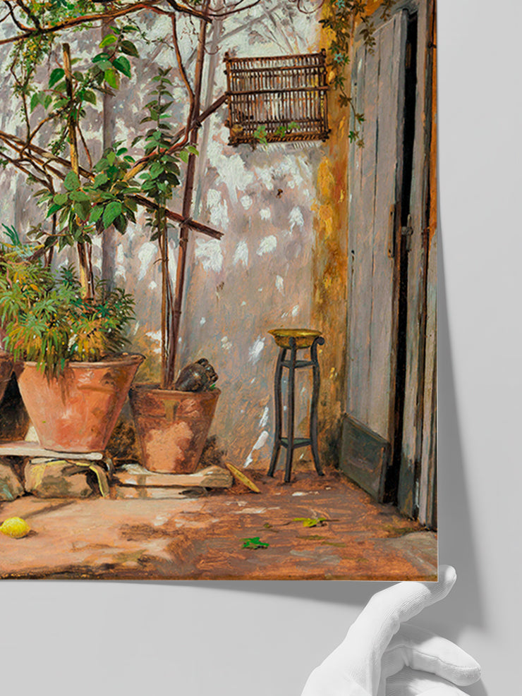 Martinus Rorbye Loggia on Procida - Art Print  Poster