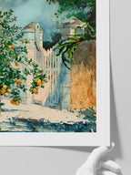 Winslow Homer Orange Trees and Gate - Art Print