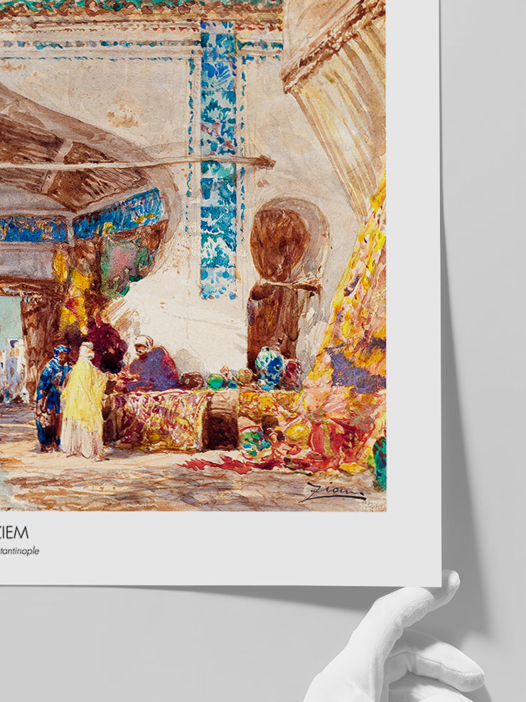 Felix Ziem Bazaar In Constantinople - Art Print  Poster