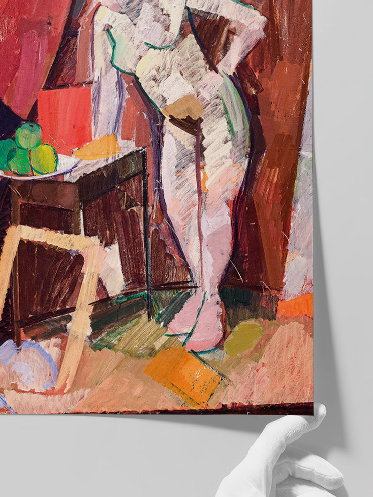 Edvard Weie Standing Female Nude - Art Print  Poster