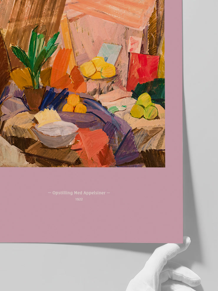 Edvard Weie Still Life With Oranges - Art Print  Poster