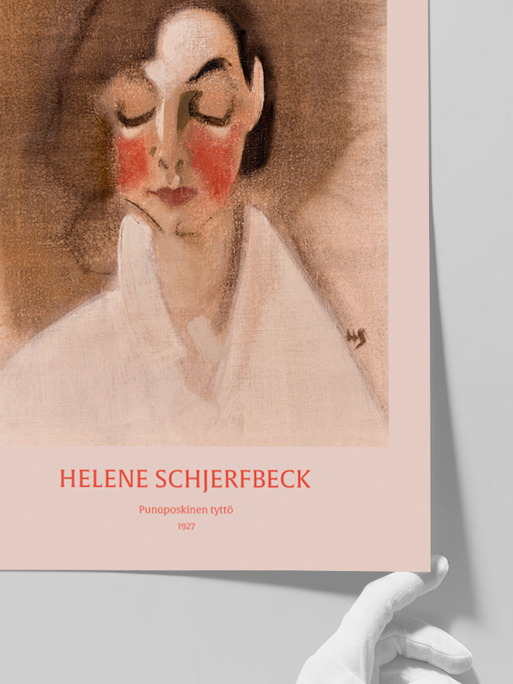 Helene Schjerfbeck Rosy-Cheeked Girl - Art Print  Poster
